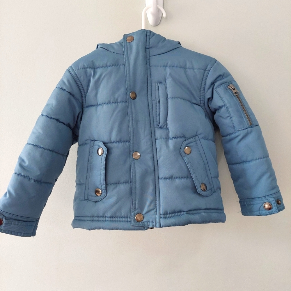 Oshkosh B'gosh Toddler puffer coat size 24 months Blue Hooded